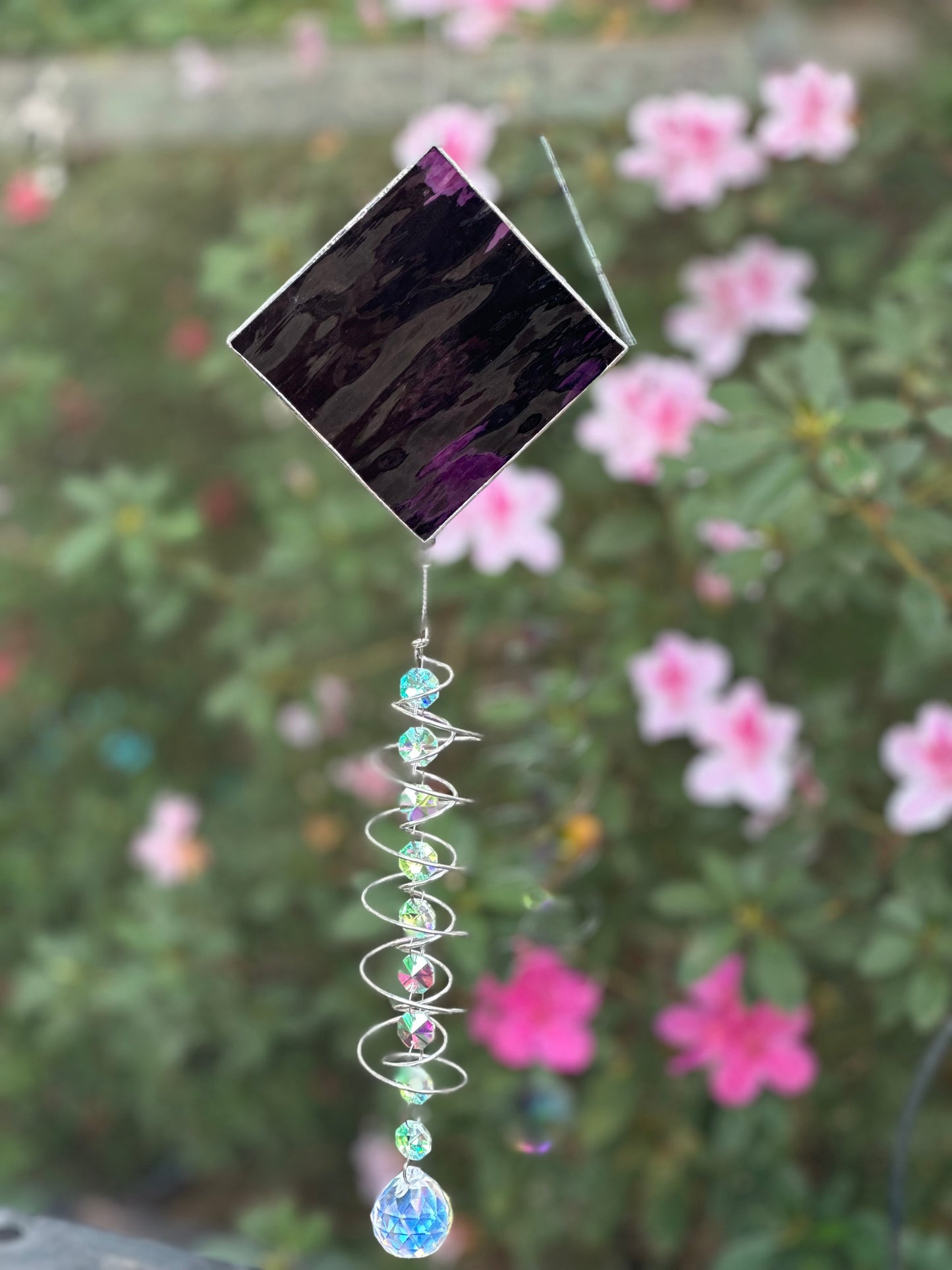 Purple Spiral Suncatcher