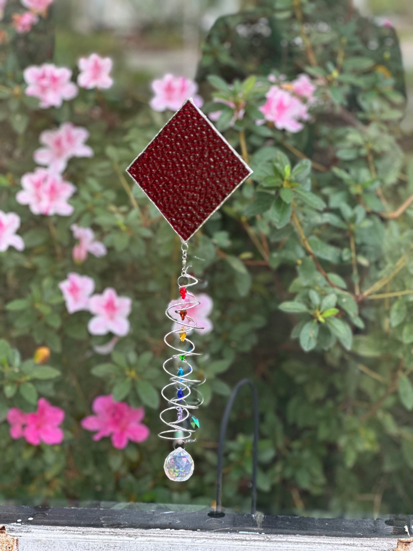 Red Spiral Suncatcher