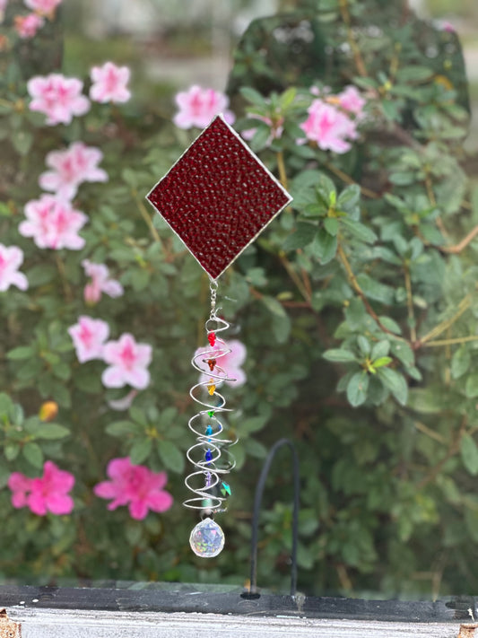 Red Spiral Suncatcher