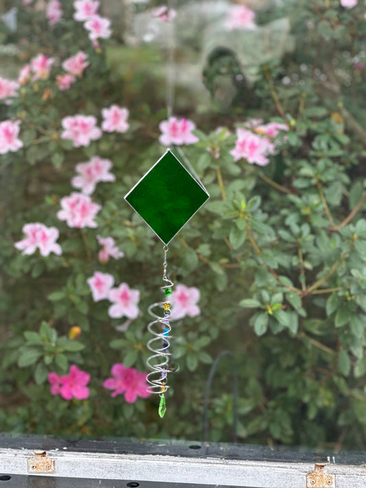 Green Spiral Suncatcher