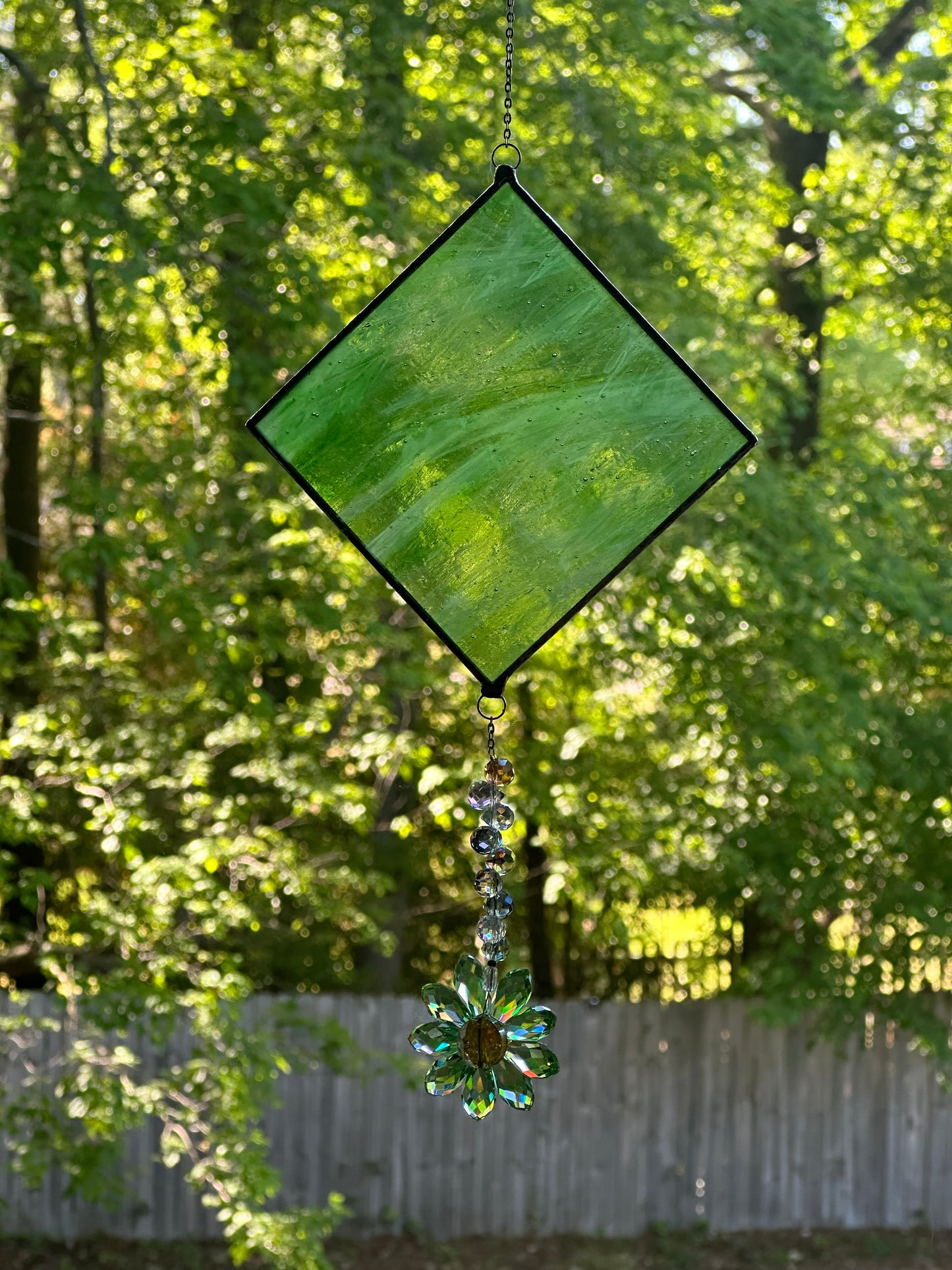 Flower Bling Green Whispy